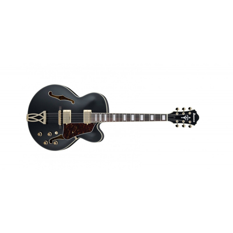 Ibanez AF75G-BKF - Guitare électrique hollow body - Black flat