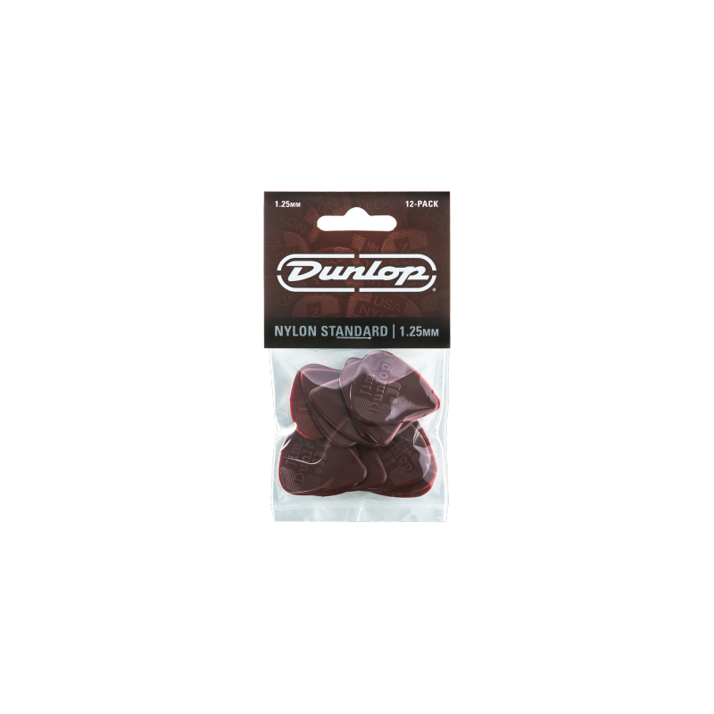 Dunlop 44P125 - Player's pack de 12 Médiators Nylon Standard 1,25 mm