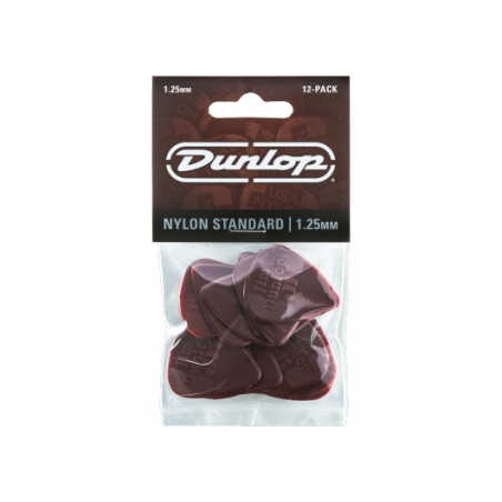 Dunlop 44P125 - Player's pack de 12 Médiators Nylon Standard 1,25 mm