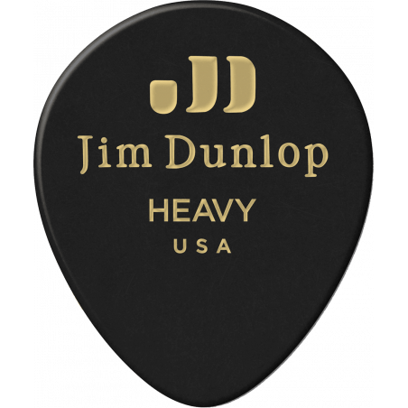 Dunlop 485R03HV - Médiator Black Teardrop heavy à l'unité