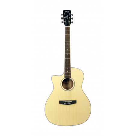 Cort GA-MEDX - Guitare électro-acoustique gaucher série Grand Regal - Naturel pores ouverts