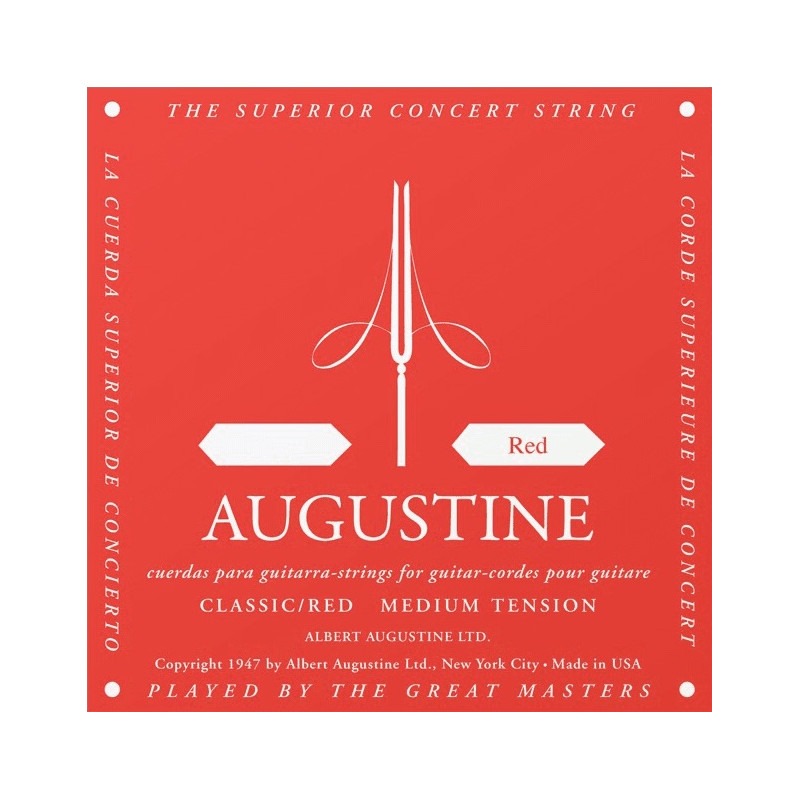 Corde de Si Augustine Rouge guitare classique -  tirant normal