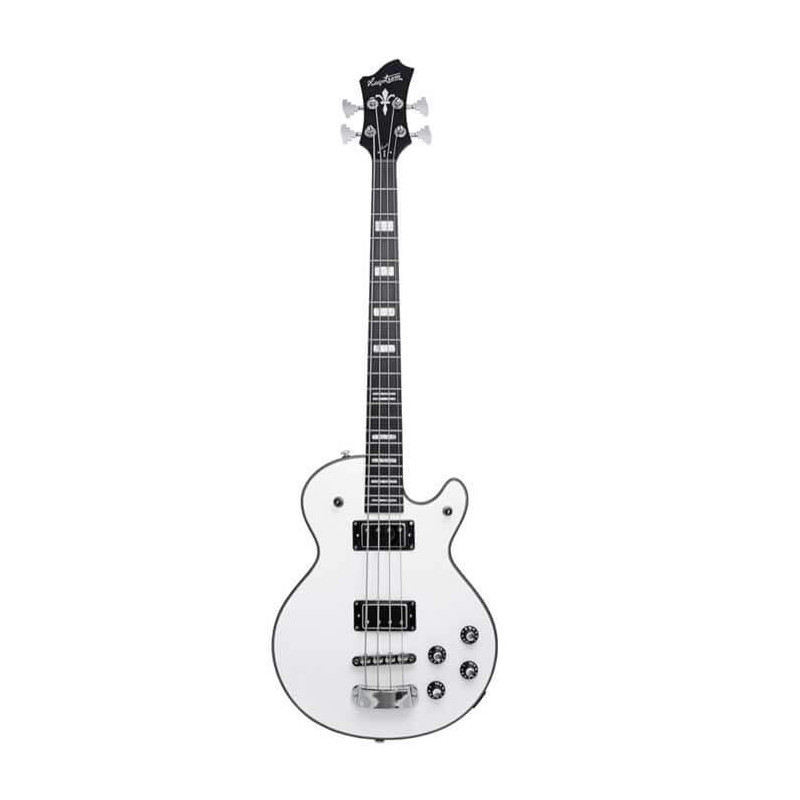 Hagstrom Swede Bass White Gloss - Basse électrique Diapason court