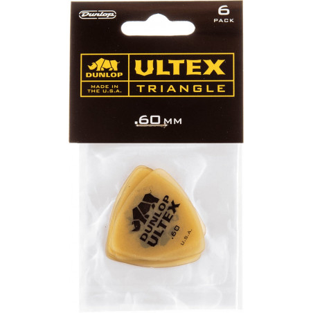 Dunlop 426P60 - Player's Pack de 6 Mediators Ultex Triangle 0,60 mm