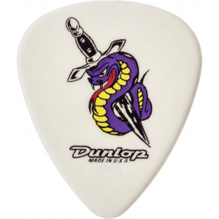 Dunlop BL03R60 - Médiator Alan Forbes, à l'unité, Dagger Snake, white, 0.60 mm