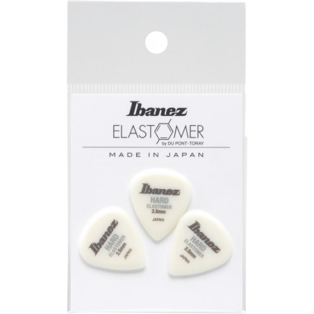 Ibanez BELJ1HD25 - 3 médiators Elastomère - 2,5 mm - durs