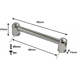 Sparedrum TL2D88 - Coquille Tube - 88mm - Double Tirant (x1)