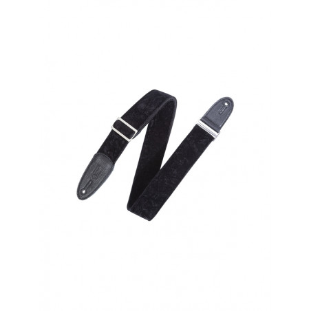 Levy's M7VC-BLK - Sangle  5  cm velours - Black