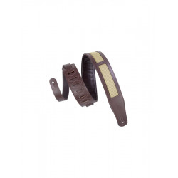 Levy's MCT26A-DBR - Sangle  6,4  cm, cuir avec grille d'ampli - Dark Brown