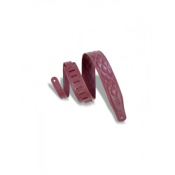 Levy's MG26DS-BRG - Sangle  6,4  cm, cuir plein fleur, surpiqûre losange - Burgundy