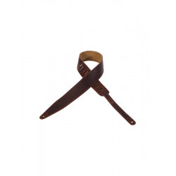 Levy's MG317WYT-BRG - Sangle  6cm, cuir avec surpiqûres - Burgundy