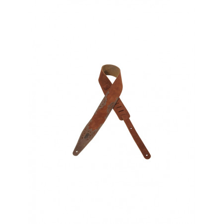 Levy's MS317PAI-RST - Sangle daim avec motif en cuir - Rust