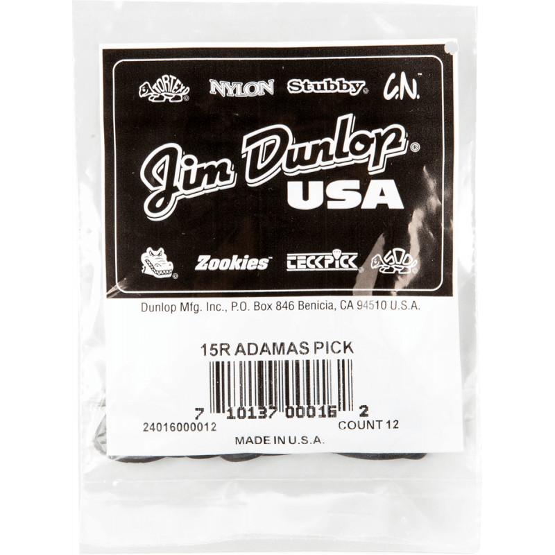 Dunlop 15R - Player's pack adamas - sachet de 12 médiators