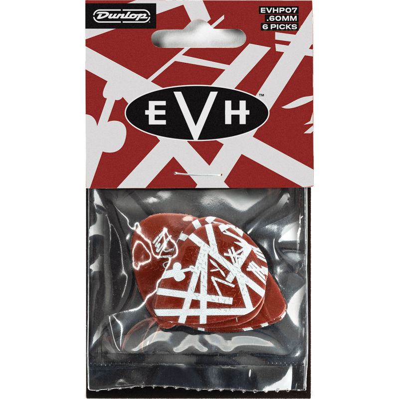 Dunlop EVHR07 - Evh shark guitar max grip, sachet de 24