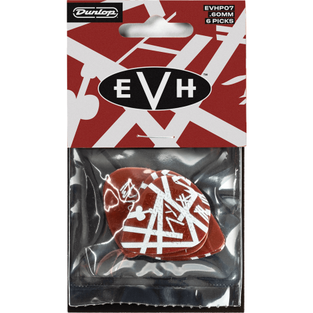 Dunlop EVHR07 - Evh shark guitar max grip, sachet de 24