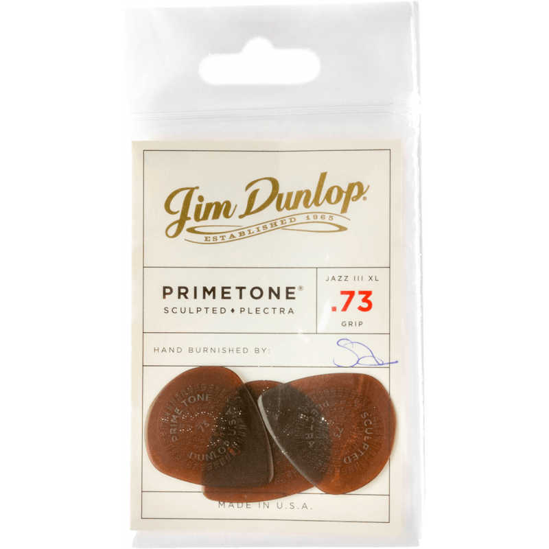 Dunlop 520P073 - Médiator primetone jazz III xl grip 0,73mm sachet de 3