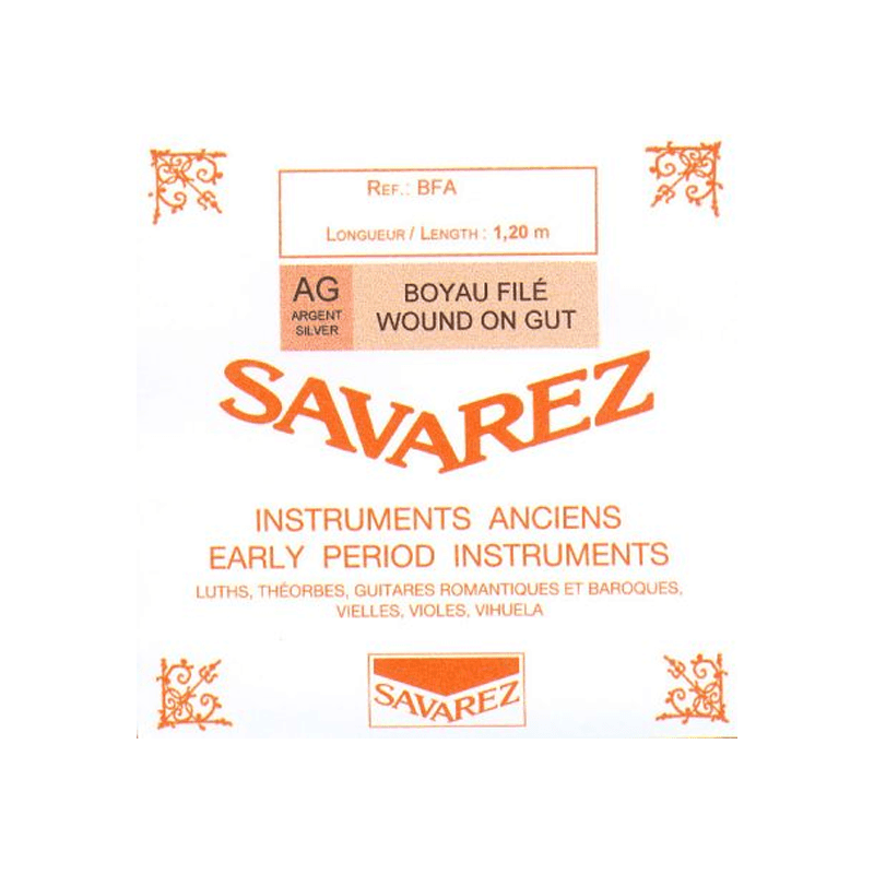 Savarez BFA322 - Corde indiv boyau filé cuivre 1.20m