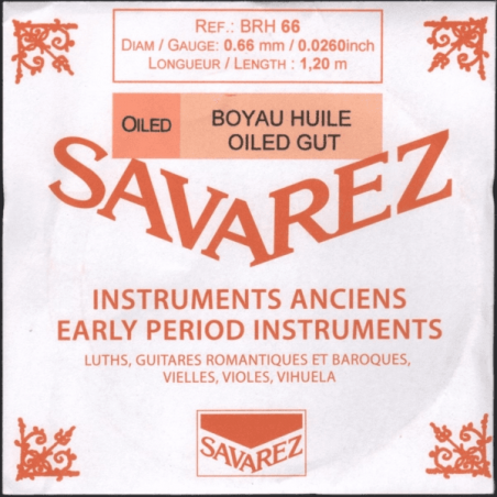 Savarez BRH66 - Corde indiv boyau rectifié huilé 1.20m