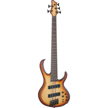 Ibanez BTB705LMNNF - Guitare basse 5 cordes  Natural Browned Burst Flat