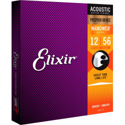 Elixir 16077 phosphore bronze 12-56 - Jeu de cordes Guitare acoustique