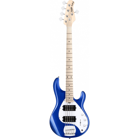 Sterling By Musicman StingRay 5 HH RAY5HH Cobra Blue - Basse 5 cordes