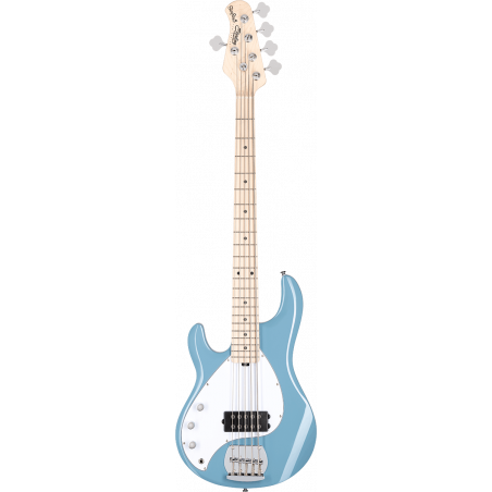 Sterling By Musicman StingRay 5 RAY5 Chopper Blue - Basse 5 cordes gaucher