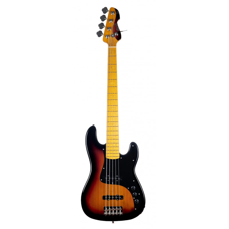 Markbass MB GV 5 - Basse électrique 5 cordes - Gloxy passive - Tobacco Sunburst