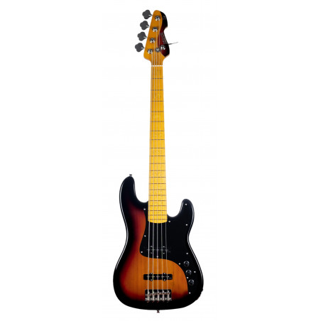 Markbass MB GV 5 - Basse électrique 5 cordes - Gloxy passive - Tobacco Sunburst