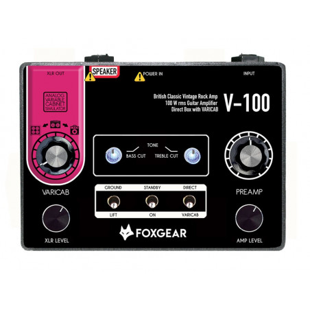 Foxgear V-100 - Ampli guitare format pédale - 100 W -