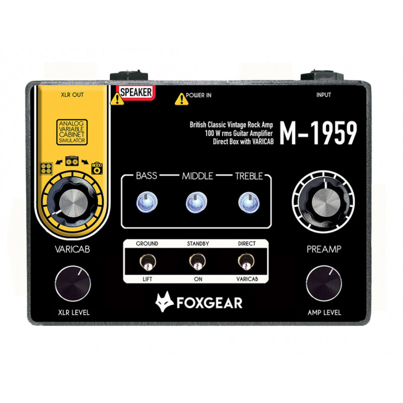 Foxgear M-1959 - Ampli guitare format pédale - 100 W - Type Marshall