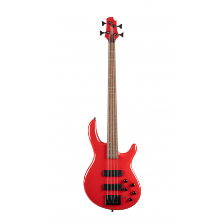 Cort C4 Deluxe - Basse électrique série Artisan C - Candy red brillant