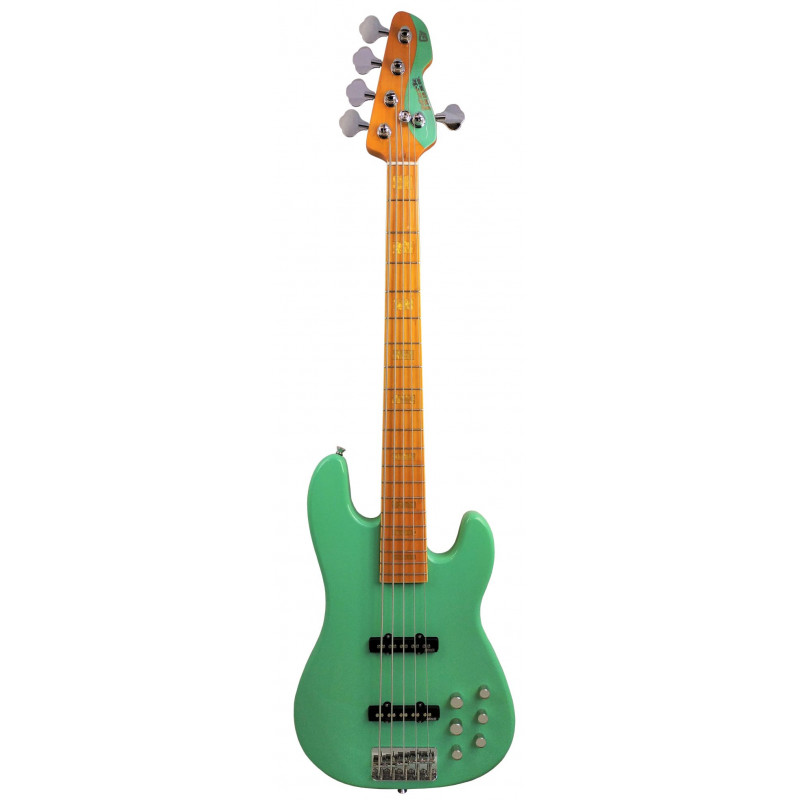 Markbass MB GV 5 - Basse électronique active 5 cordes - Gloxy Val Surf Green