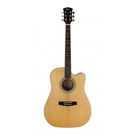 Cort PURE-D - Guitare électro-acoustique Dreadnought - Naturel satiné (+ housse)