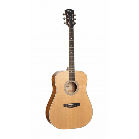 Cort PURE-D - Guitare acoustique Dreadnought - Naturel satiné (+ housse)