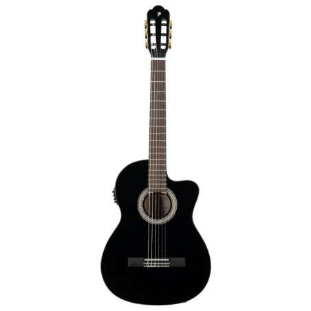 Prodipe PRIMERA 4/4 EQ - Guitare électro-classique 4/4  - Noir brillant