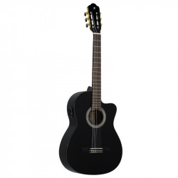 Prodipe PRIMERA 4/4 EQ - Guitare électro-classique 4/4  - Noir brillant