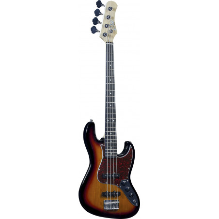 Eko VJB-3/4-SB - Basse électrique short scale type Jazz Bass - Sunburst