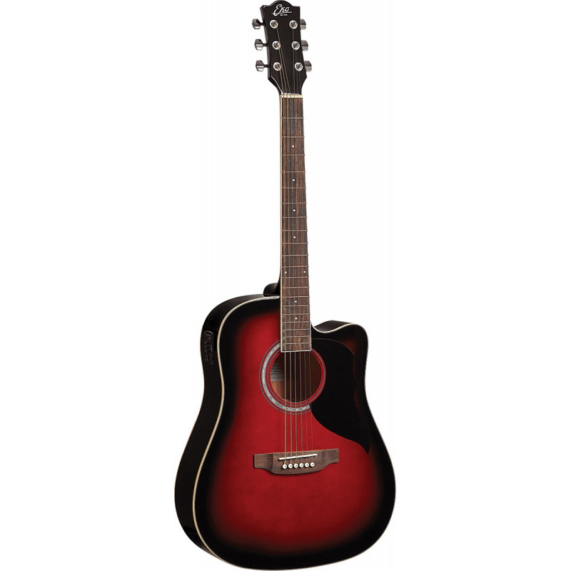 Eko RRANGER6CW-EQ-RED - Guitare électro-acoustique Ranger 6 - Red Sunburst