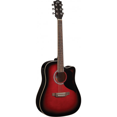 Eko RRANGER6CW-EQ-RED - Guitare électro-acoustique Ranger 6 - Red Sunburst