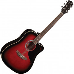 Eko RRANGER6CW-EQ-RED - Guitare électro-acoustique Ranger 6 - Red Sunburst