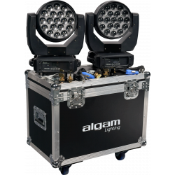 Algam Lighting MW19X15Z-FC-DUO - Pack de deux lyres MW19X15Z + flight case