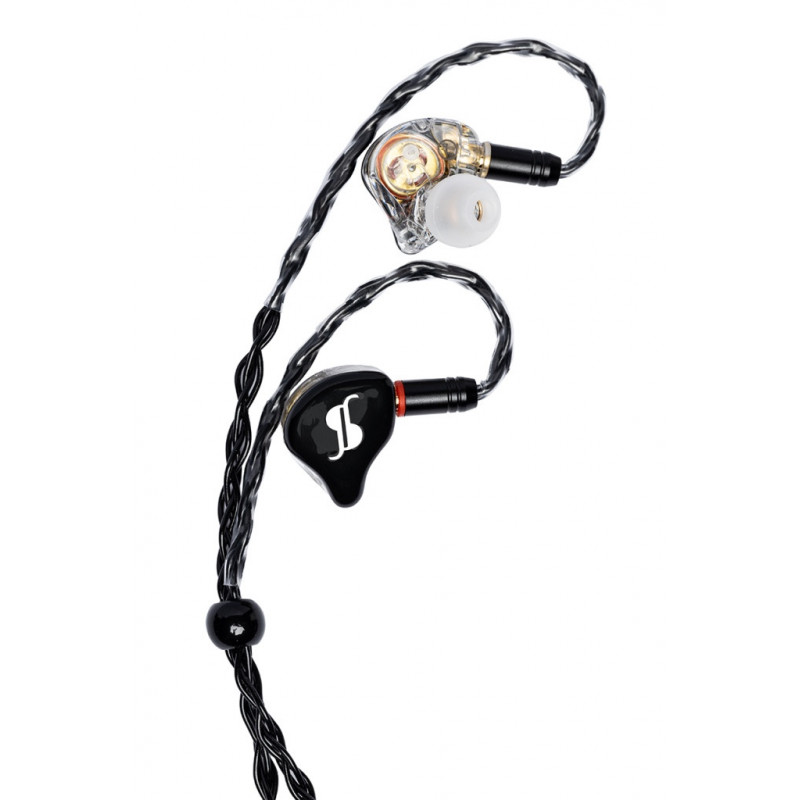 Stagg SPM-PRO BK - Moniteurs de scène intra-auriculaires HQ à transducteurs hybrides premium