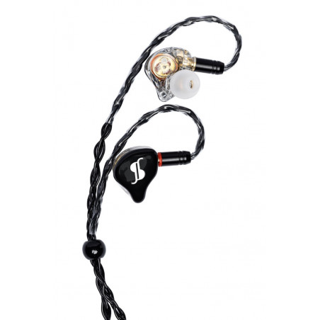 Stagg SPM-PRO BK - Moniteurs de scène intra-auriculaires HQ à transducteurs hybrides premium