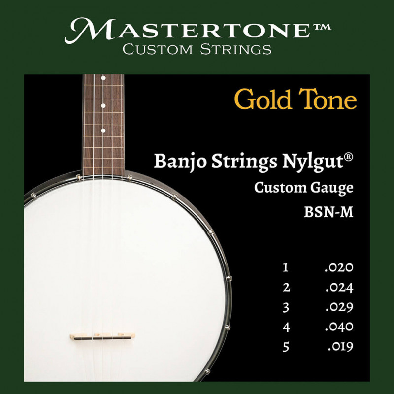 Gold tone BSN-M - Jeu de cordes custom nylgut pour Banjo AC1FL