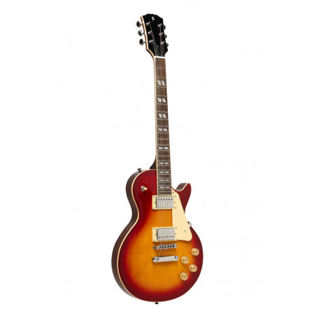 Stagg SEL-DLX DC BST - Guitare électrique série Deluxe - Dark cherry burst