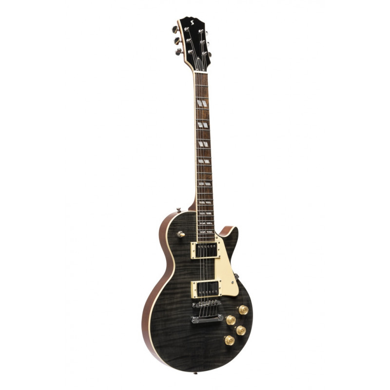 Stagg SEL-DLX TR BLK - Guitare électrique série Deluxe - Noir translucide