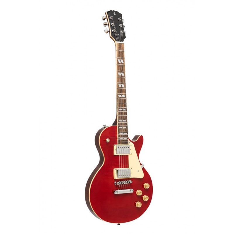 Stagg SEL-DLX W RED - Guitare électrique série Deluxe - Rouge bordeaux