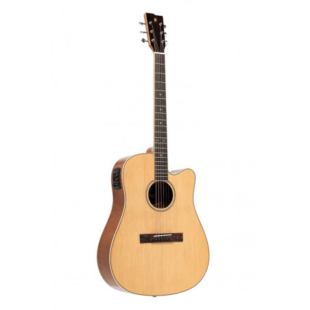 Stagg SA45 DCE-LW - Guitare électro-acoustique Dreadnought série 45 - Naturelle