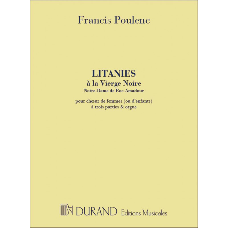 Litanies à la vierge Noire  - Francis Poulenc voix