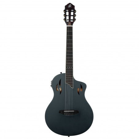 Ortega RTPSTD-NAT - Guitare électro-classique Tourplayer - Noir satiné (+ housse)